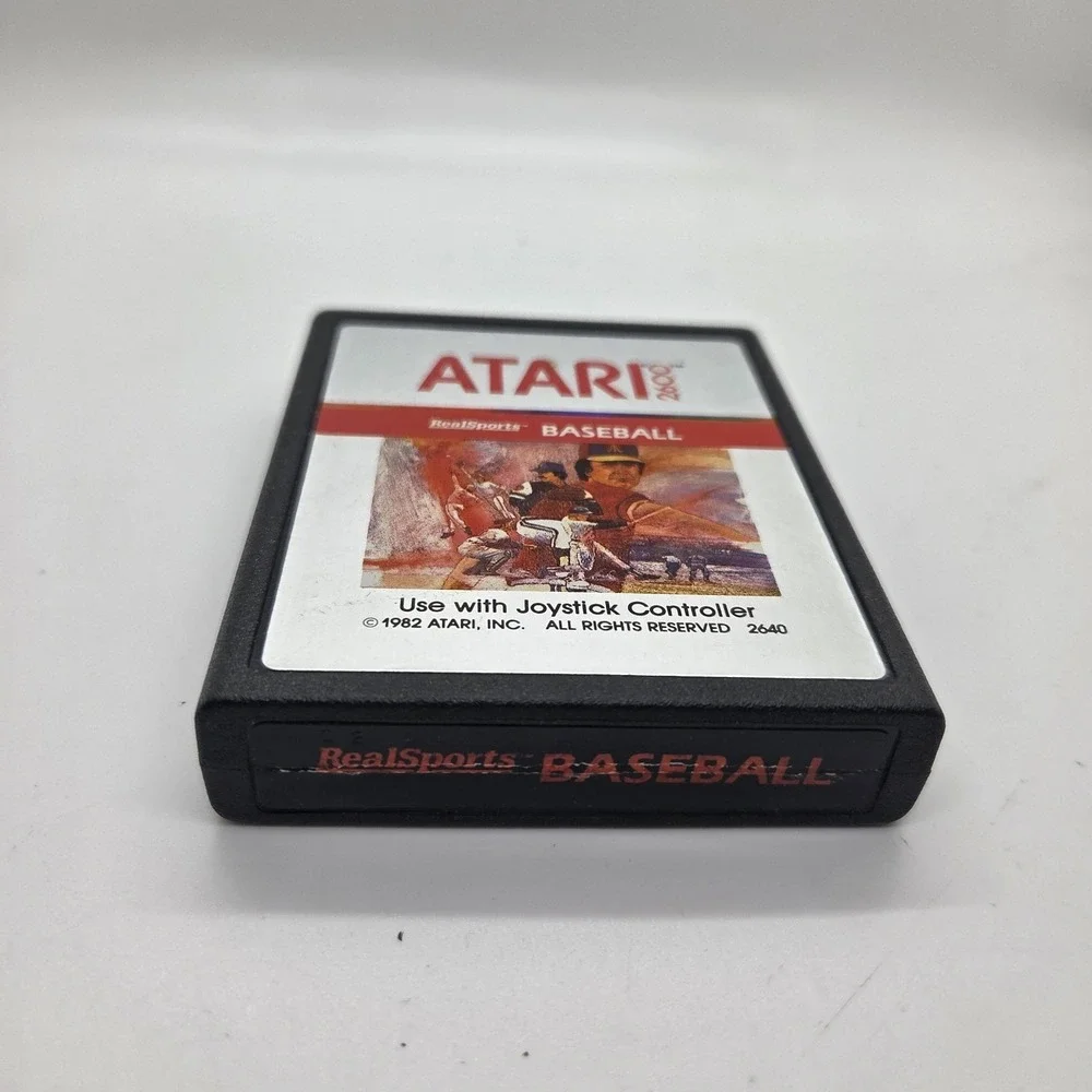 Atari 2600 RealSports Baseball 1982 Vintage Video Game Cartridge Retro Tested...
